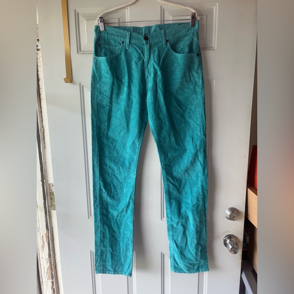 Levi’s Opening Ceremony teal corduroy jeans size 32